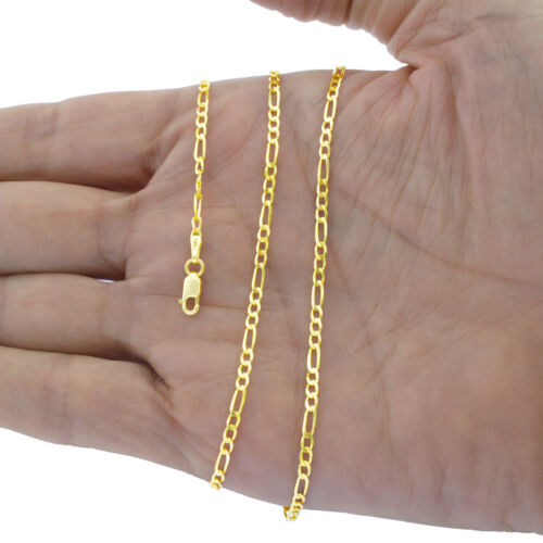 10k Gold 2.5MM Hollow Figaro Chain