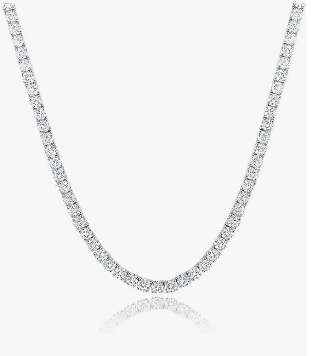 VVS Diamond Tennis Chain - 5MM - 14K White Gold - Lab Diamond
