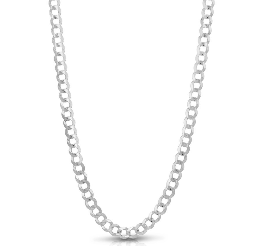 Curb Cuban - 6MM- Sterling Silver