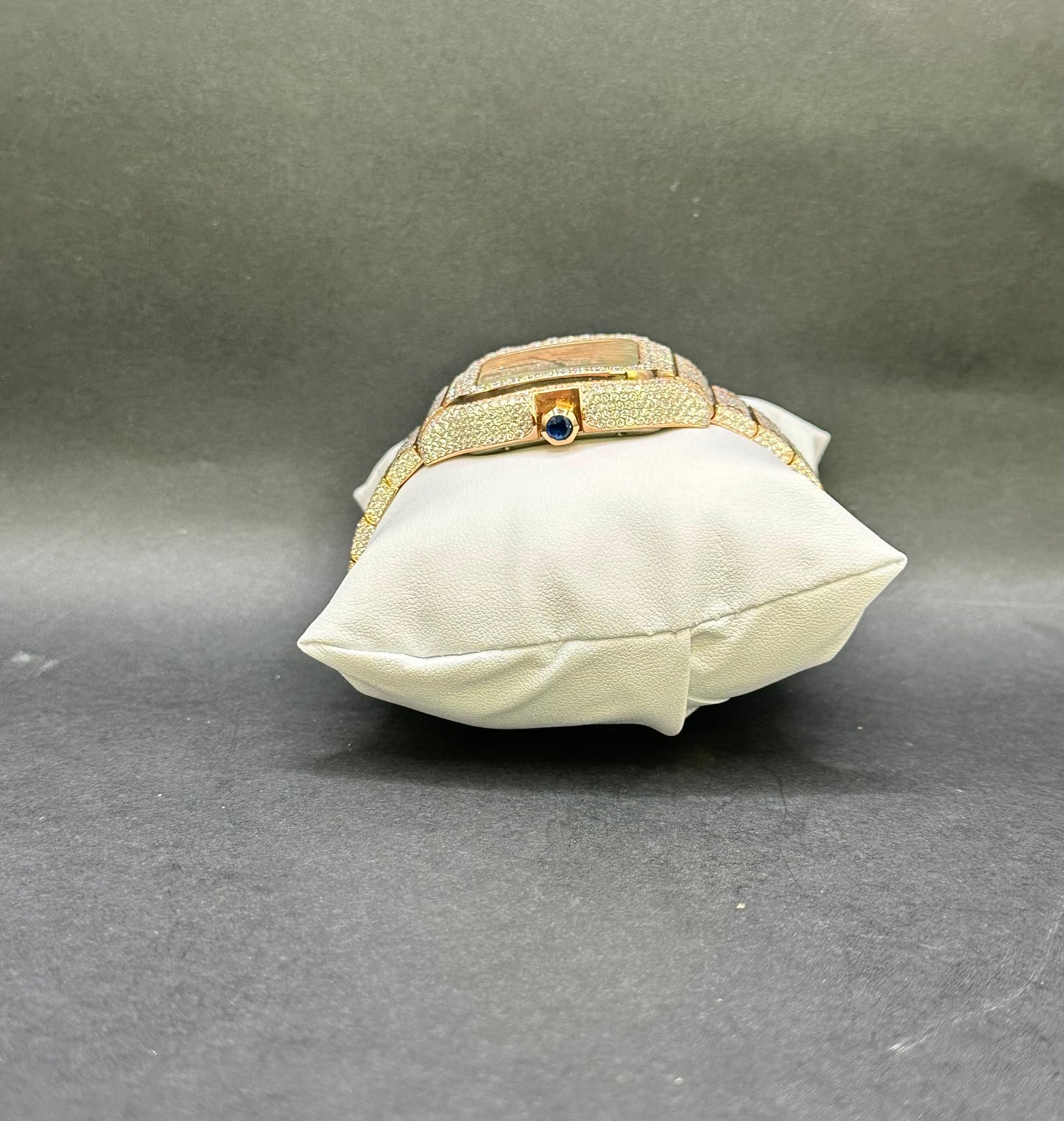 Two Tone Rose Santos Diamond Moissanite Automatic Watch