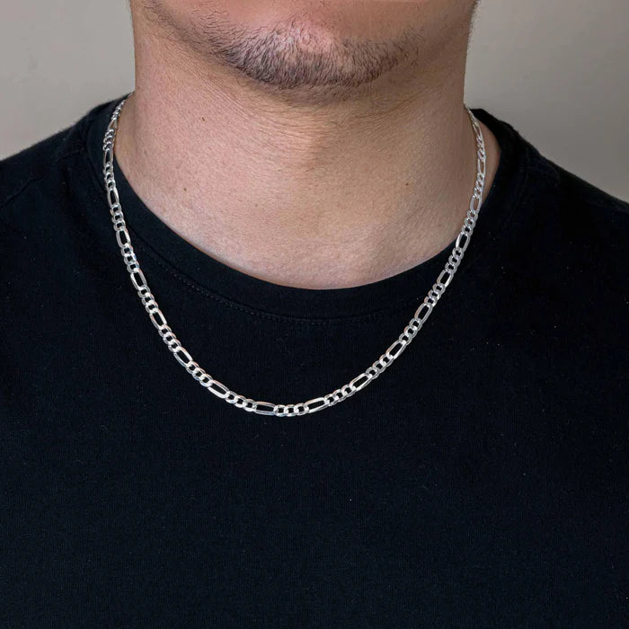 Figaro Chain 6MM Sterling Silver