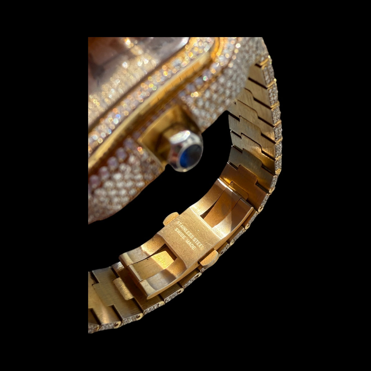 Two-Tone Yellow Diamond Moissanite Automatic Watch