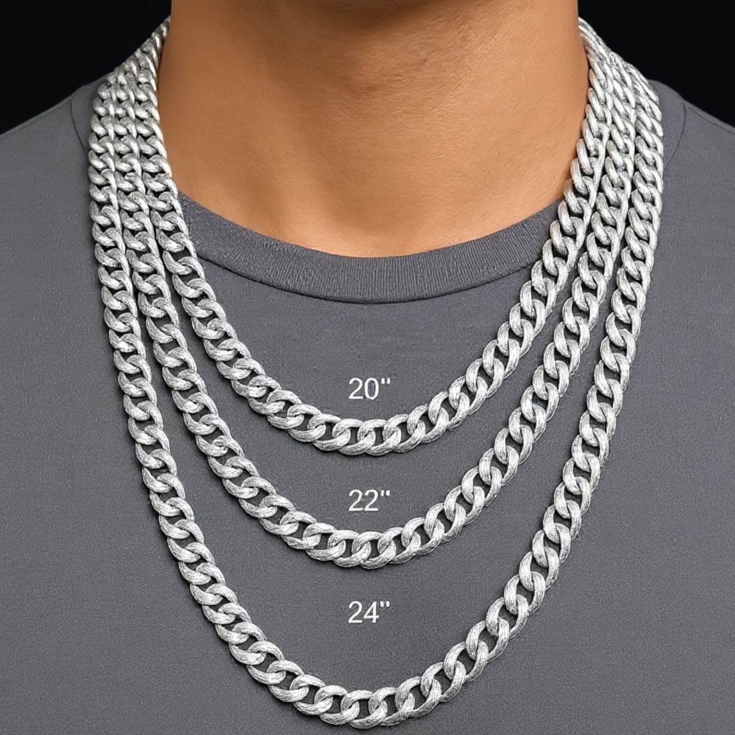 10MM Sterling Silver Miami Cuban Necklace – Hand-Polished 925 Silver with Box Clasp