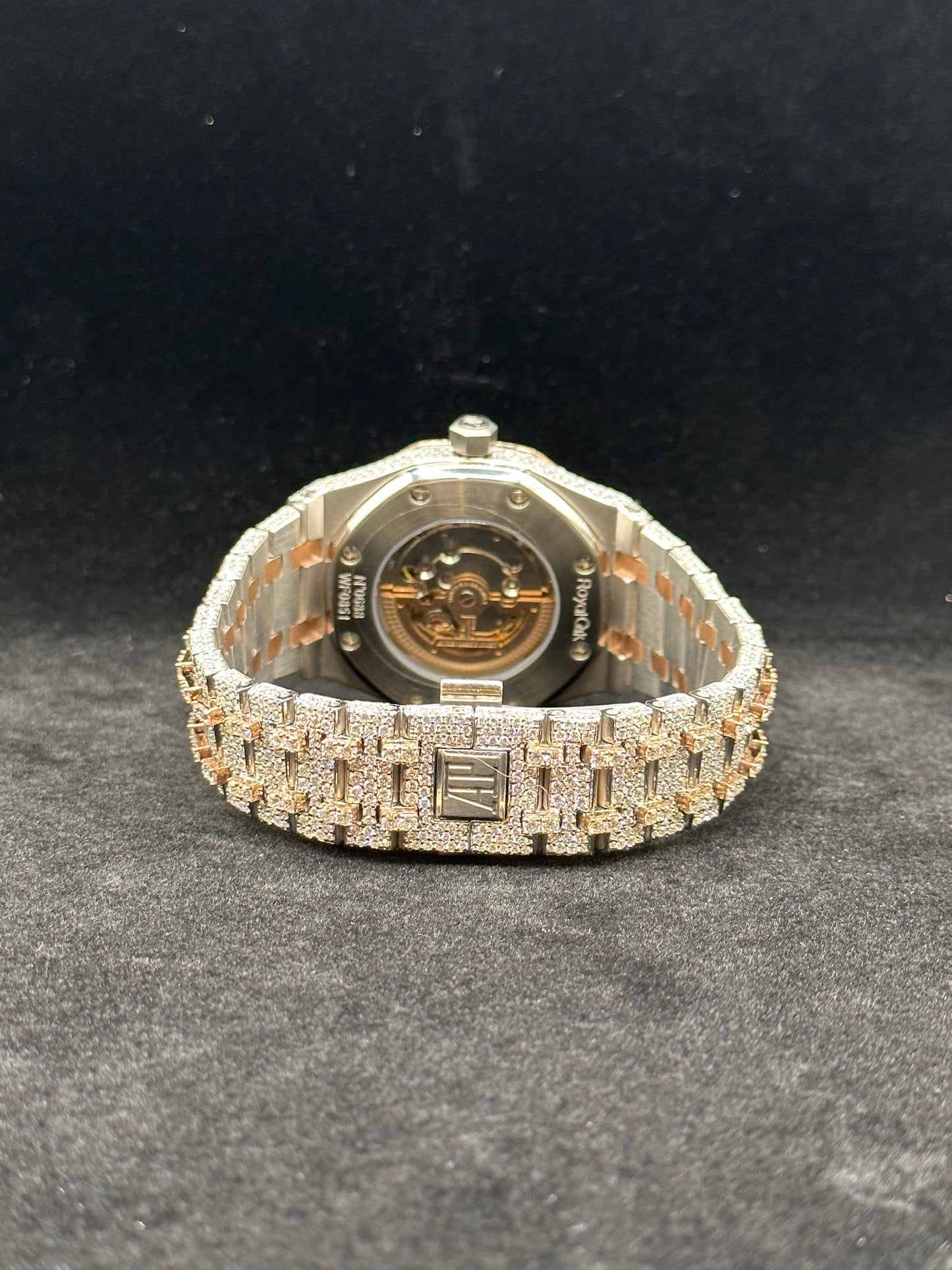 Two-Tone Rose Royal Oak Diamond Moissanite Automatic Watch
