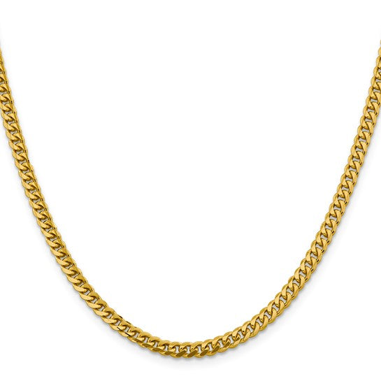 Miami Cuban - 4MM - Sterling Silver - Yellow Silver