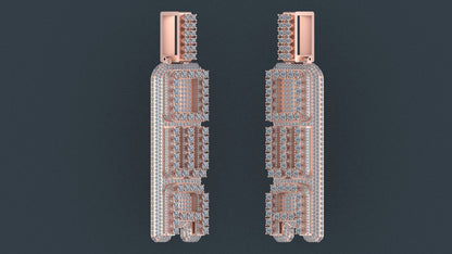 Custom Rose Gold “DWA” Pendant + 5MM 20” Rose Rope Chain