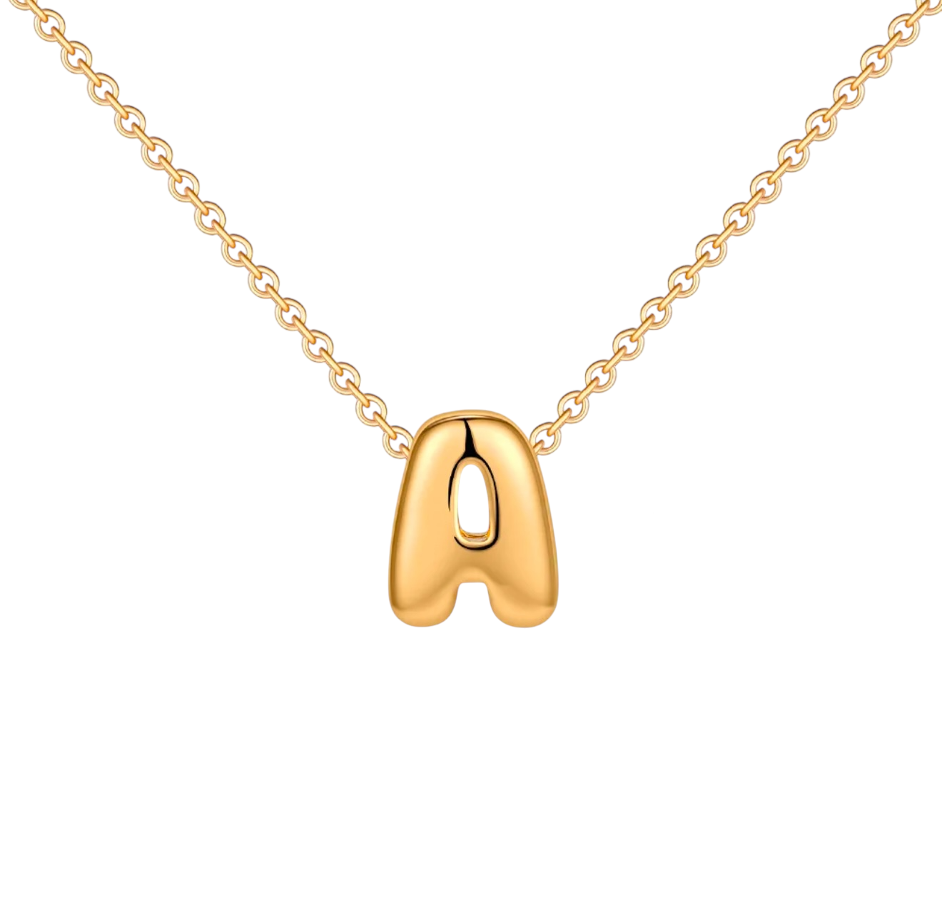 18K Gold Bubble Initials