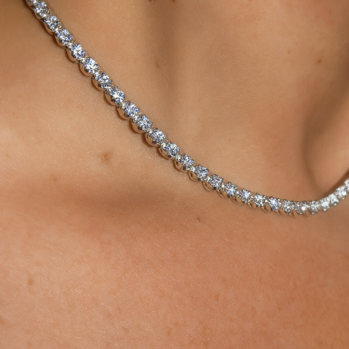 ✨ 3MM Moissanite Diamond Tennis Chain in 925 Sterling Silver ✨