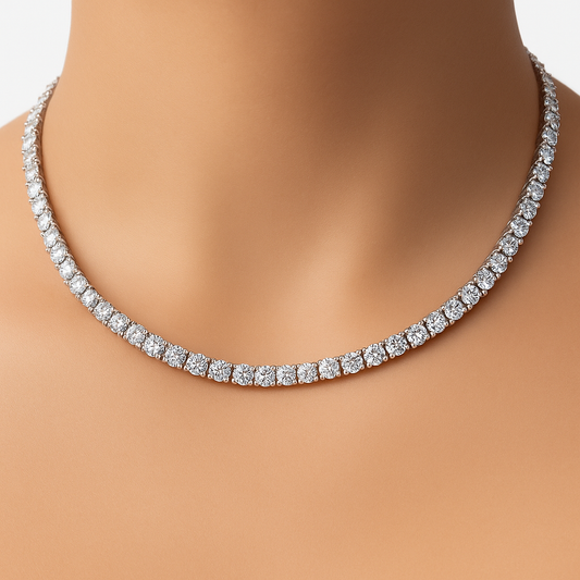✨ 3MM Moissanite Diamond Tennis Chain in 925 Sterling Silver ✨