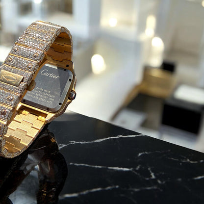 Two-Tone Yellow Diamond Moissanite Automatic Watch