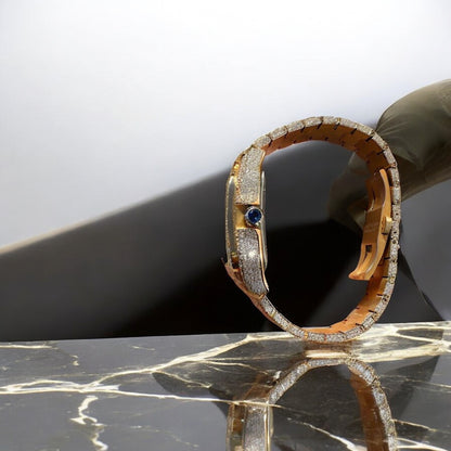 Two-Tone Yellow Diamond Moissanite Automatic Watch