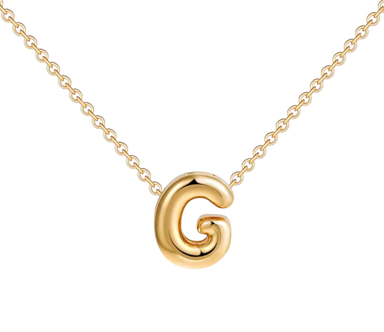 18K Gold Bubble Initials