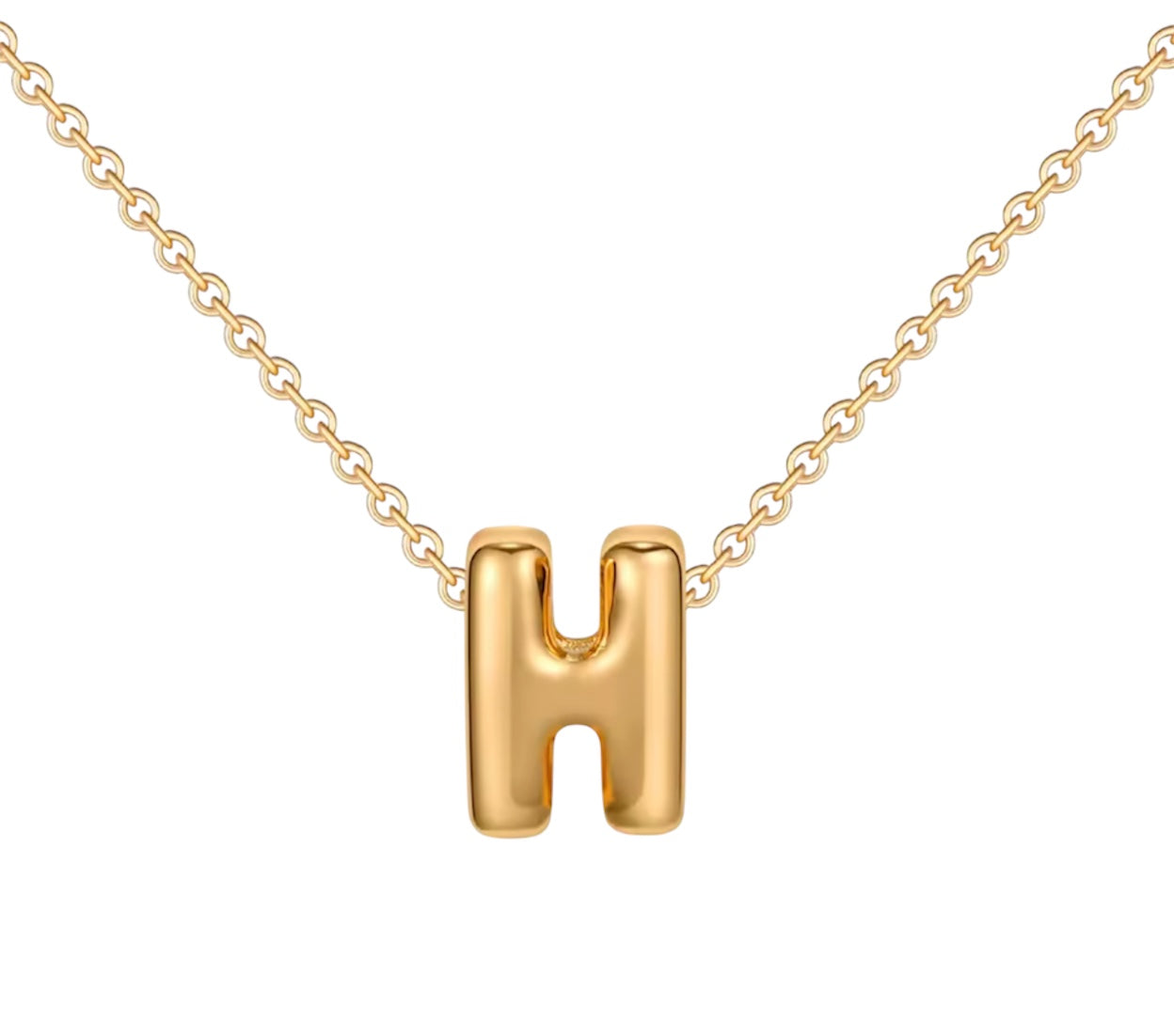 18K Gold Bubble Initials