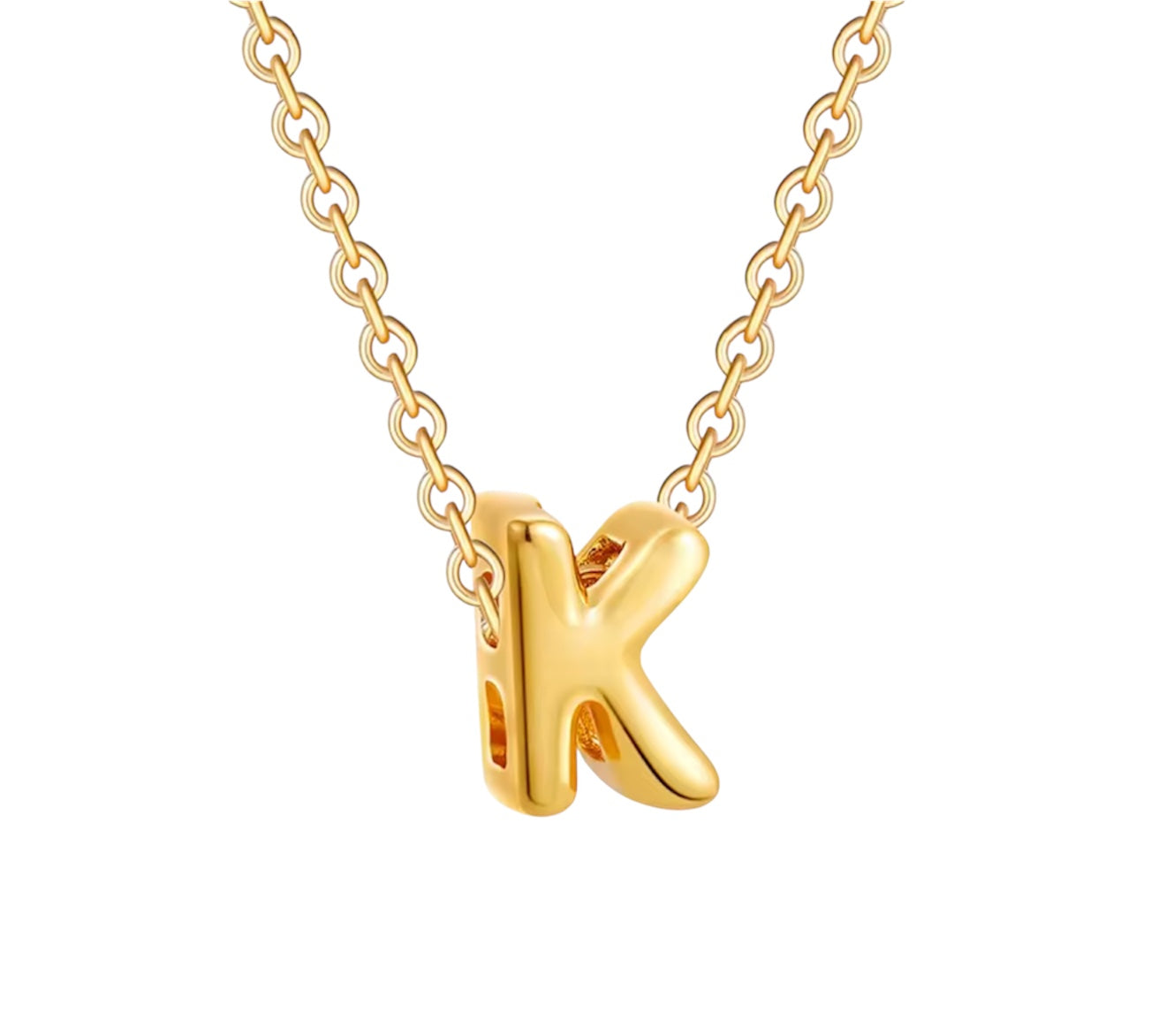 18K Gold Bubble Initials