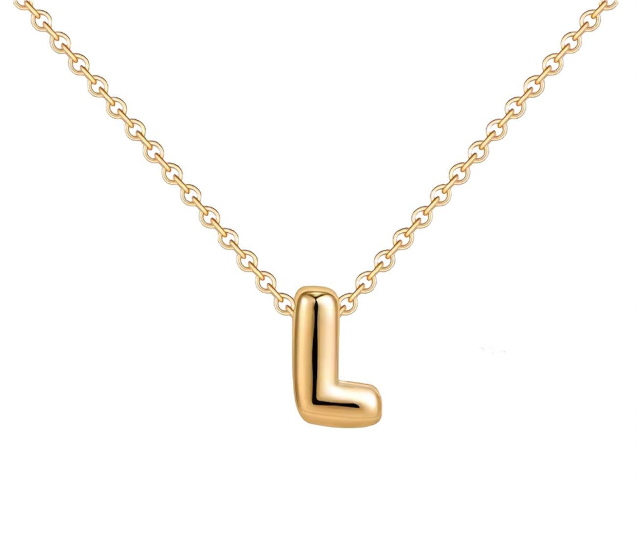 18K Gold Bubble Initials