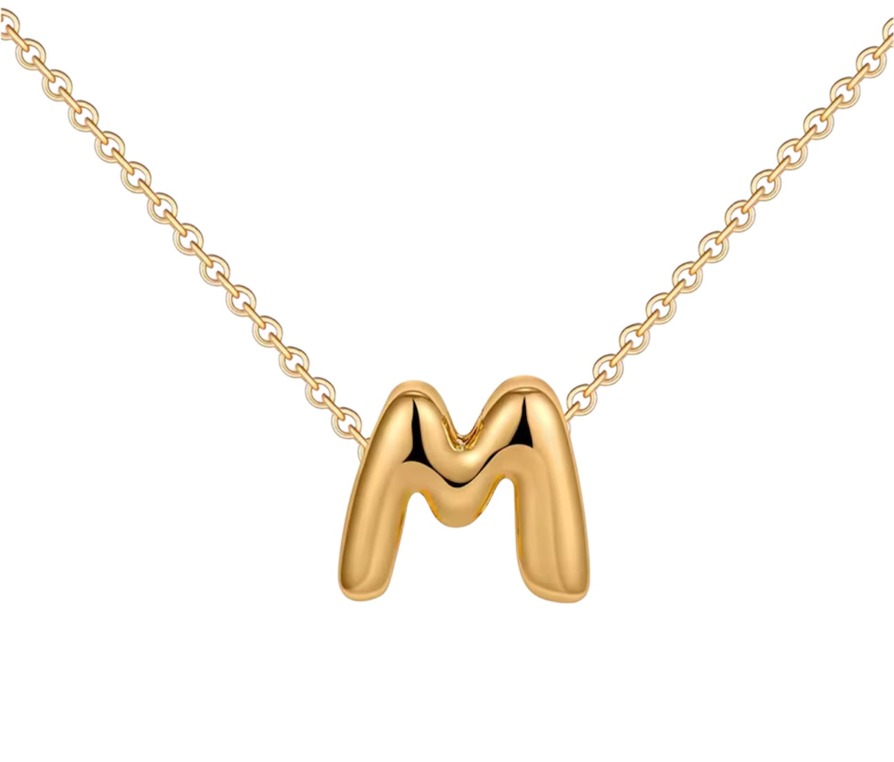 18K Gold Bubble Initials