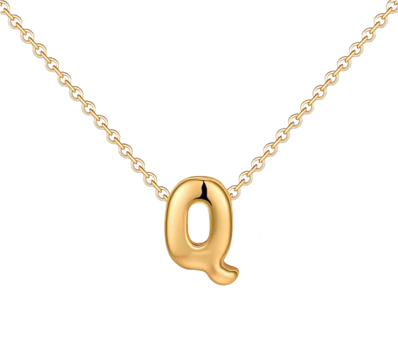 18K Gold Bubble Initials