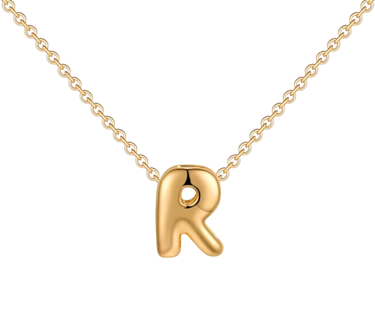 18K Gold Bubble Initials