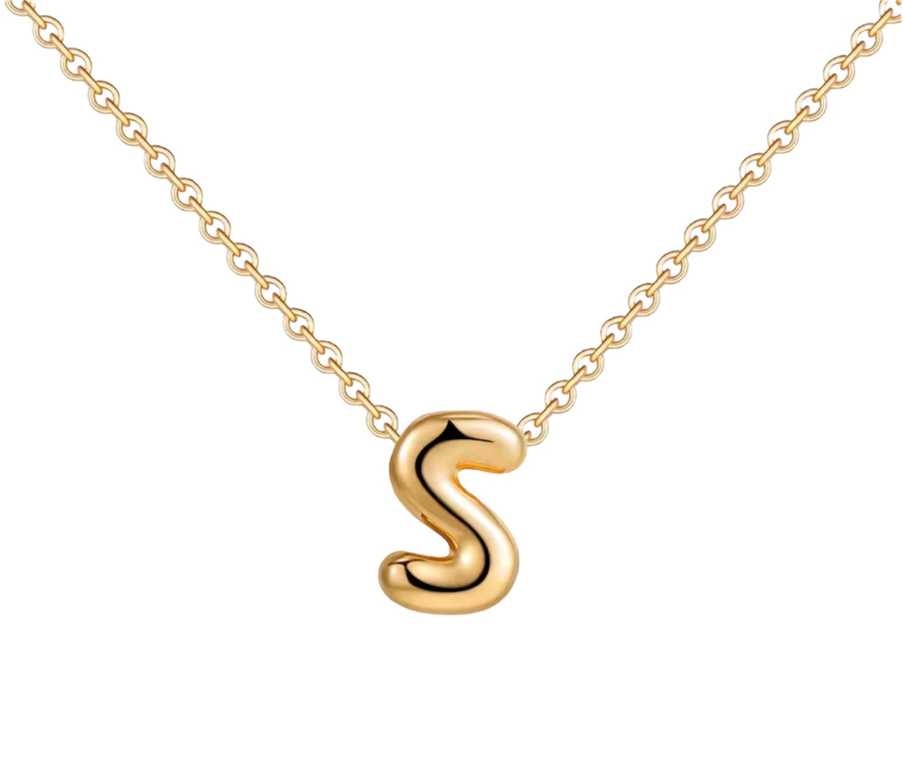 18K Gold Bubble Initials