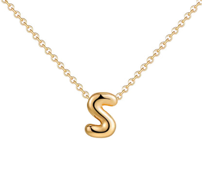 18K Gold Bubble Initials