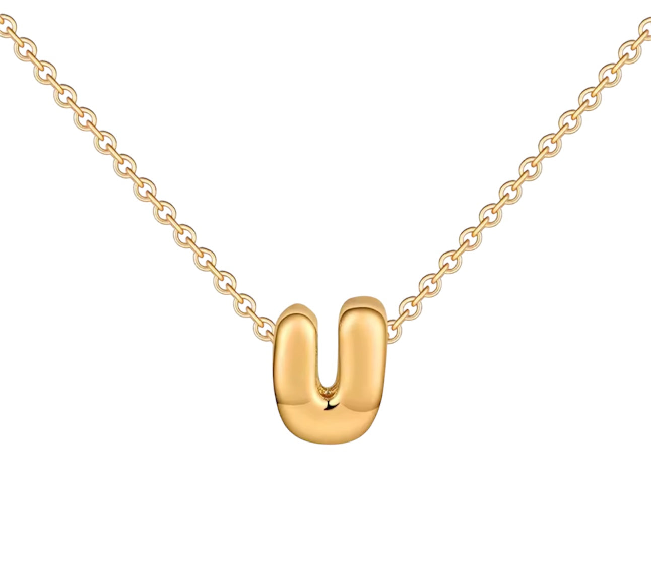 18K Gold Bubble Initials