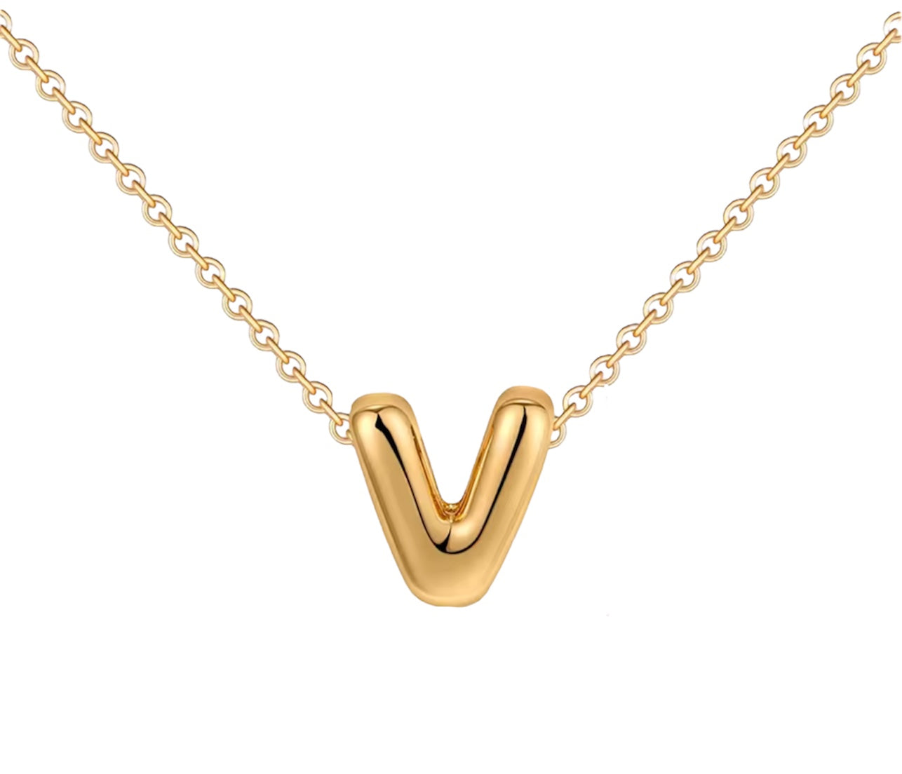 18K Gold Bubble Initials