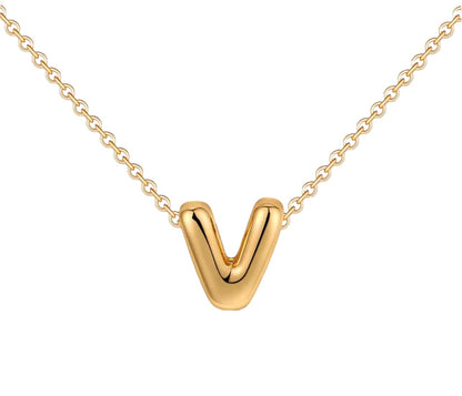 18K Gold Bubble Initials