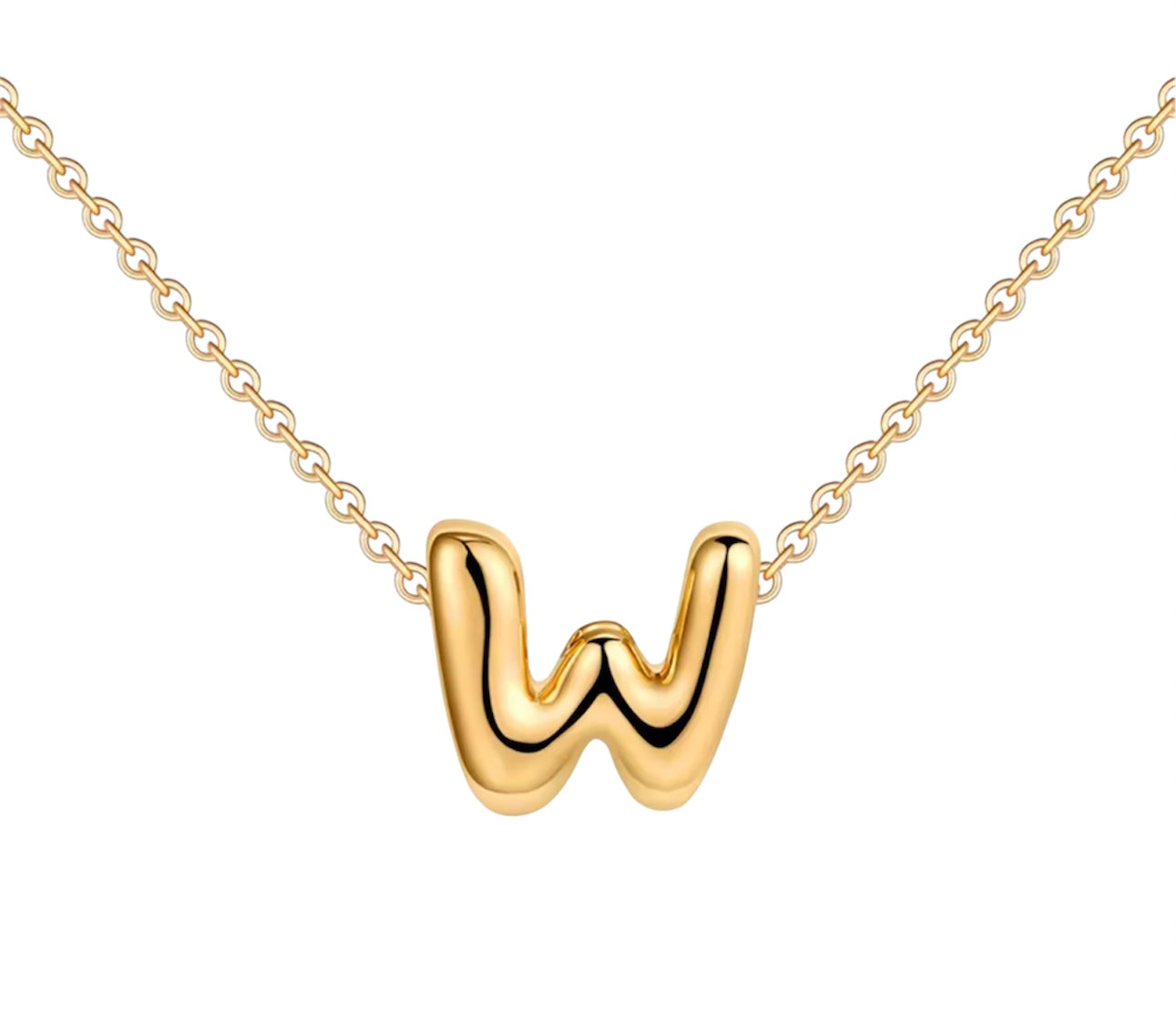 18K Gold Bubble Initials