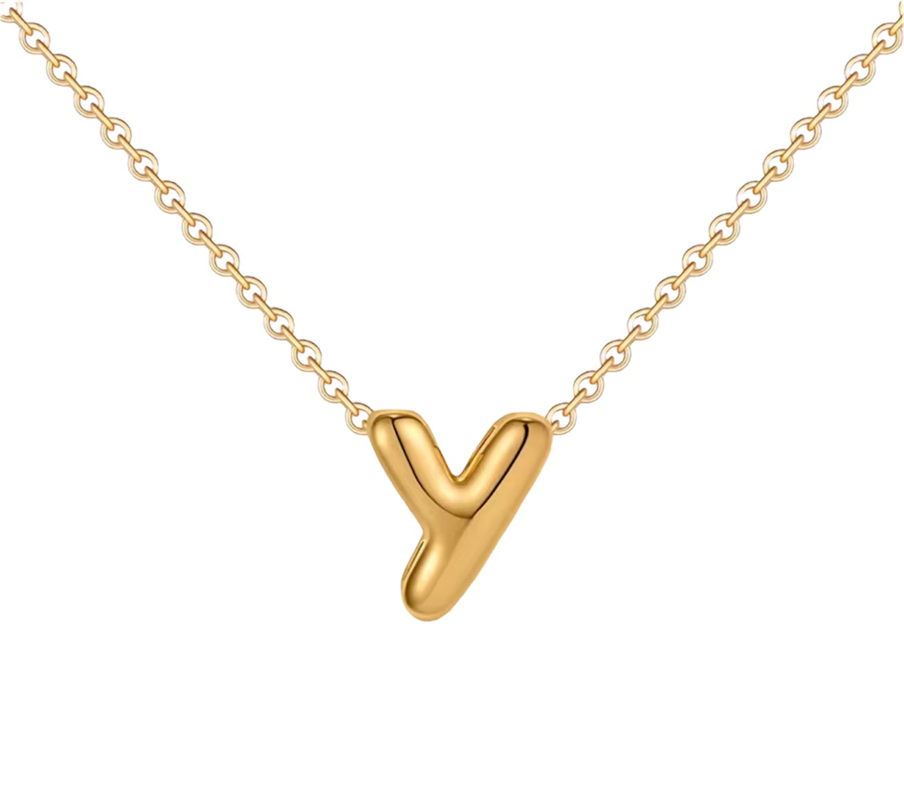 18K Gold Bubble Initials