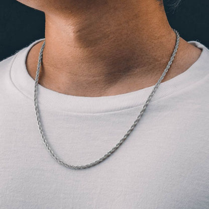 Sterling Silver Rope Chain - 2.5MM