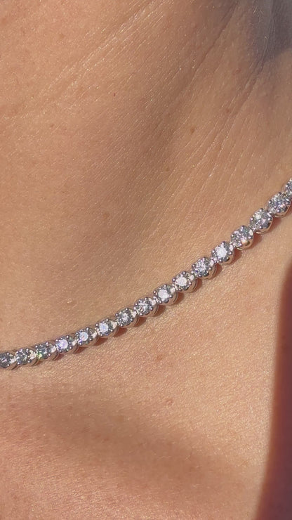 ✨ 3MM Moissanite Diamond Tennis Chain in 925 Sterling Silver ✨